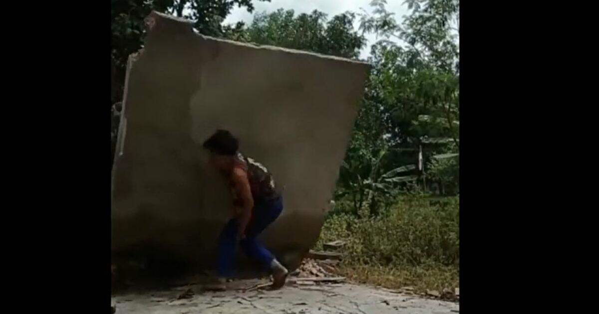 Chłopak chciał pokazać swoją siłę, ale został przygnieciony przez betonową ścianę