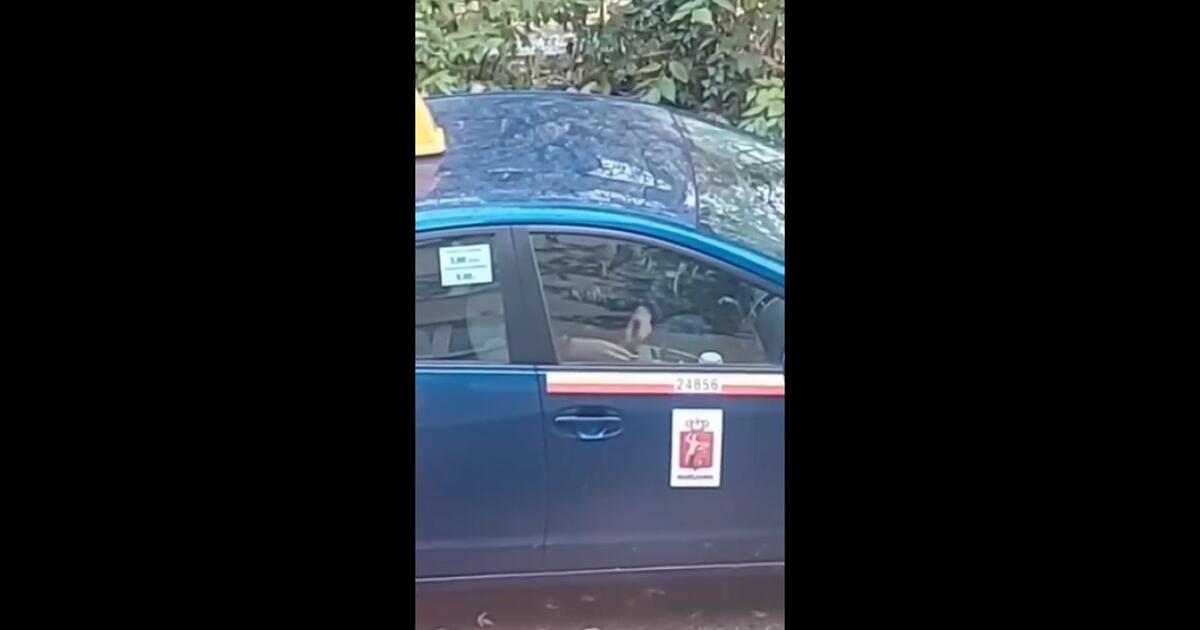 Warszawski taksówkarz przyłapany na „wciąganiu”, kiedy czekał na klienta [WIDEO]