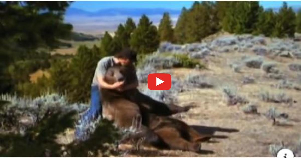 Znalazł młodego niedźwiadka obok jego zmarłej matki. To, co zwierzę robi z nim później, odbiera mowę.