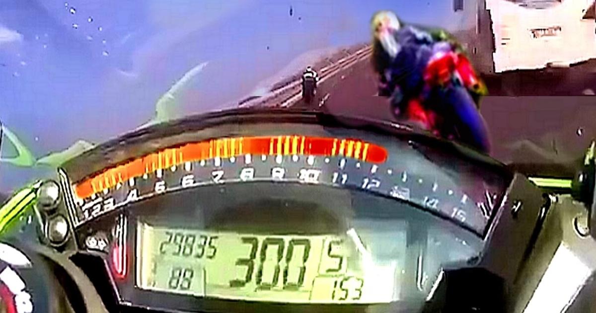 Nagrał swój wypadek na motocyklu przy 300 km/h