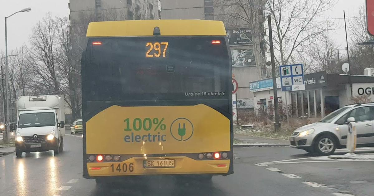 Elektryczny ekologiczny autobus w Katowicach, ogrzewany ropą