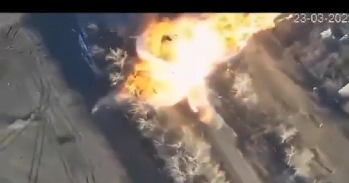 Ogromna eksplozja rosyjskiego czołgu